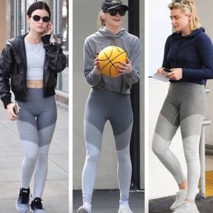 Outdoor Voices Graphite Ash Dove Color blocking grey full length high-waisted